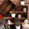 CHICCIE Holzkiste Regale Dunkel Geflammt 50x40x15cm - Kisten (1 St) Bild 2
