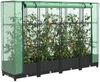 vidaXL Hochbeet mit Gewächshausabdeckung Rattanoptik 160x40x123 cm 4015812 Bild 1