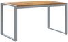 vidaXL Gartentisch Grau 140 x 80 x 75 cm Massivholz Akazie 4010602 Bild 2