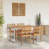vidaXL Gartentisch Grau 140 x 80 x 75 cm Massivholz Akazie 4010602 Bild 4