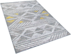 Teppich grau-gelb 160x230 cm geometrisches Muster Kurzflor KARGI Bild 4