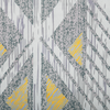 Teppich grau-gelb 160x230 cm geometrisches Muster Kurzflor KARGI Bild 5