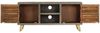 vidaXL TV-Schrank Massivholz Mango Grau mit Messing 110x30x48 cm 246681 Bild 3