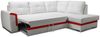 Ecksofa Schlafsofa VERONIK Weiss / Rot Ottomane Rechts Bild 4