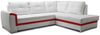 Ecksofa Schlafsofa VERONIK Weiss / Rot Ottomane Rechts Bild 3