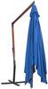 vidaXL Ampelschirm mit Holz-Mast 400x300 cm Blau 47123 Bild 4