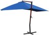 vidaXL Ampelschirm mit Holz-Mast 400x300 cm Blau 47123 Bild 3