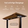 Desktronic HomePro Elektrisch höhenverstellbarer Schreibtisch 160x80cm Massive Eiche/Schwarz mit Memory-Funktion, Anti-Kollisions Technologie, USB-A und USB-C-Ladeanschlüssen Bild 3