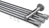 Innenlauf-Gardinenstangen-Set Siteno Santo 120 cm, 3-läufig, 20 mm Ø Chrom Bild 1