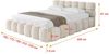 ALTDECOR Polsterbett LEYA-v1, Doppelbett mit Stauraum, Bett mit Kopfteil Bild 3