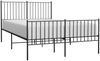 vidaXL Bettgestell mit Kopf- und Fußteil Metall Schwarz 135x190 cm 350881 Bild 3