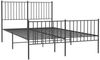 vidaXL Bettgestell mit Kopf- und Fußteil Metall Schwarz 135x190 cm 350881 Bild 2