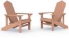vidaXL Adirondack-Gartenstühle 2 Stk. HDPE Braun 3095694 Bild 2