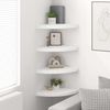 Bücherregal Wand 4 pcs, Eck-Schweberegale Weiß 35 x 35 x 3,8 cm MDF Bild 3