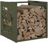 vidaXL Brennholzregal Olivgrün 40x40x40 cm Kaltgewalzter Stahl 864252 Bild 4