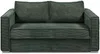 Vente-unique - LORETO Sofa SamtStoff Grün - B 223 cm95 cm x H 90 cm x L 215 cm Bild 3