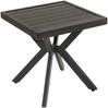 Outdoor Seitentisch Aluminium Quadrat, 45x45x47 cm, Dunkelbraun Bild 3