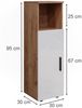 Vicco 'Irma' Midischrank, Holz, Eiche, 95 x 30 x 30 cm Bild 3