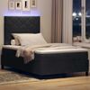 vidaXL LED Boxspringbett mit Kopfteil Schwarz 120 x 190 cm Samt 3343366 Bild 5