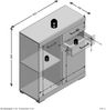 Kommode >BRISTOL 2< in Eiche Dekor - 80x89,9x34,9cm (BxHxT) Bild 4
