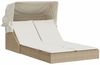 vidaXL Doppel-Sonnenliege mit Dach und Auflagen Beige Poly Rattan 368641 Bild 2