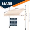 KESSER® Klemmmarkise mit Handkurbel Balkon, Balkonmarkise ohne Bohren, UV-beständig höhenverstellbar wasserabweisend , Sonnenschutz, Terrassenüberdachung , einfache Montage Beige, 400cm Bild 5