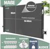 KIDIZ® Treppenschutzgitter Türschutzgitter ausziehbar bis 140/180cm | kindersicheres Treppengitter für Babys & Haustiere | Schutzgitter Treppen & Türen Absperrgitter inkl. Bodenanker & Montagezubehör Schwarz, 0-140cm Bild 2