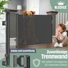 KIDIZ® Treppenschutzgitter Türschutzgitter ausziehbar bis 140/180cm | kindersicheres Treppengitter für Babys & Haustiere | Schutzgitter Treppen & Türen Absperrgitter inkl. Bodenanker & Montagezubehör Schwarz, 0-140cm Bild 4