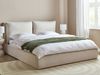 Bett mit Stauraum BAJONNA 180 x 200 cm Stoff Helles Beige Bild 3