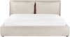 Bett mit Stauraum BAJONNA 180 x 200 cm Stoff Helles Beige Bild 5