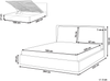 Bett mit Stauraum BAJONNA 180 x 200 cm Stoff Helles Beige Bild 2