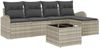vidaXL Gartensofa-set 6 pcs Hellgrau Poly-Rattan 3346012 Bild 2