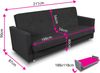 Schlafsofa Dave - Sofa mit Schlaffunktion und Bettkasten, Bett, Bettsofa, Schlafcouch (Gelb (Suedine 78)) Bild 5