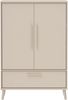PAIDI Kleiderschrank EEFJE in Beige mit Schublade und Türen, verschiedene Ausführungen (B/H/T ca. 95-123/139-204/41-57cm, mit 2 oder 3 Türen + Tiny-Variante) stabiler Drehtürenschrank aus Holz, mit Soft-Close-Funktion Bild 3