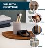 bremermann Bad-Accessoires Set SAVONA 4tlg. bestehend aus 1x Seifenspender, 1x Becher, 1x WC-Garnitur, 1x Kosmetikeimer aus Kunststoff in Taupe Bild 5