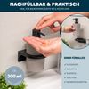 bremermann Bad-Accessoires Set SAVONA 4tlg. bestehend aus 1x Seifenspender, 1x Becher, 1x WC-Garnitur, 1x Kosmetikeimer aus Kunststoff in Taupe Bild 4