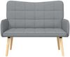 vidaXL 2-Sitzer Sofa Hellgrau 115 x 61 x 87 cm Stoff 42028891 Bild 4