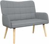 vidaXL 2-Sitzer Sofa Hellgrau 115 x 61 x 87 cm Stoff 42028891 Bild 2