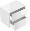 Design Nachttisch Concepto L 60cm hängend, 2 Pushauszüge Weiß Hgl : Weiss hochglanz Bild 2