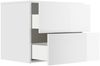 Design Nachttisch Concepto L 60cm hängend, 2 Pushauszüge Weiß Hgl : Weiss hochglanz Bild 4