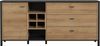 Sideboard Kommode HIGH ROCK 186 cm Riviera Eiche Optik /Schwarz, Forte Bild 2