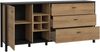 Sideboard Kommode HIGH ROCK 186 cm Riviera Eiche Optik /Schwarz, Forte Bild 5