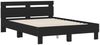 vidaXL Bettgestell mit Kopfteil Schwarz 120x190 cm Holzwerkstoff 3207449 Bild 3