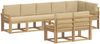 vidaXL Outdoor-Sofagarnitur mit Kissen 8 pcs Weiß und Beige Polyester 3387807 Bild 2