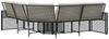 vidaXL Gartensofa in L-Form mit Kissen und Fußbank Schwarz Poly Rattan 365892 Bild 4