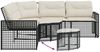 vidaXL Gartensofa in L-Form mit Kissen und Fußbank Schwarz Poly Rattan 365892 Bild 5