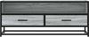 vidaXL TV-Schrank Grau Sonoma 100x34,5x40 cm Holzwerkstoff und Metall 848817 Bild 4