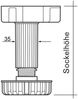 SO-TECH® Möbelfuß Sockelfuß Höhe 185 mm Stellfuß verstellbar, (40-St), inkl. 10 Sockelbefestigungsclip Bild 2