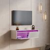 radelldar Lowboard mit LED-Beleuchtung, hängender TV-Schrank (1 St), modernes griffloses TV-Board mit 2 Türen, 100 cm breit Bild 3