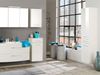 Seitenschrank 'Graphit' in Weiß Hochglanz aus MDF - 40x180x35cm (BxHxT) Bild 3